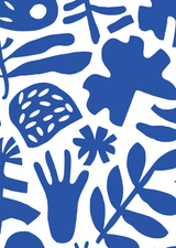 Abstract Blue Florals 2