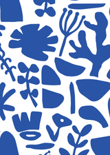Abstract Blue Florals 3