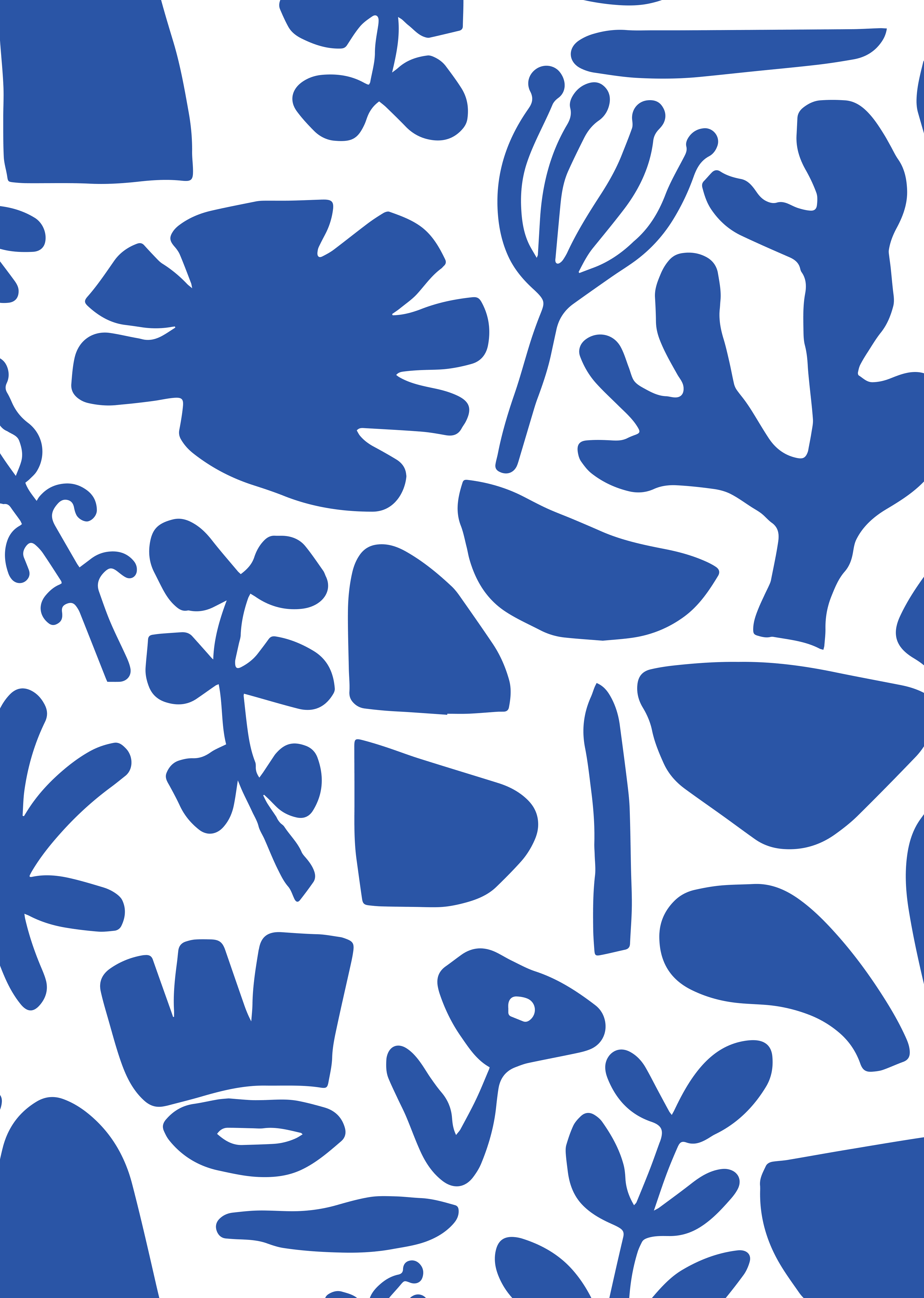 Abstract Blue Florals 3